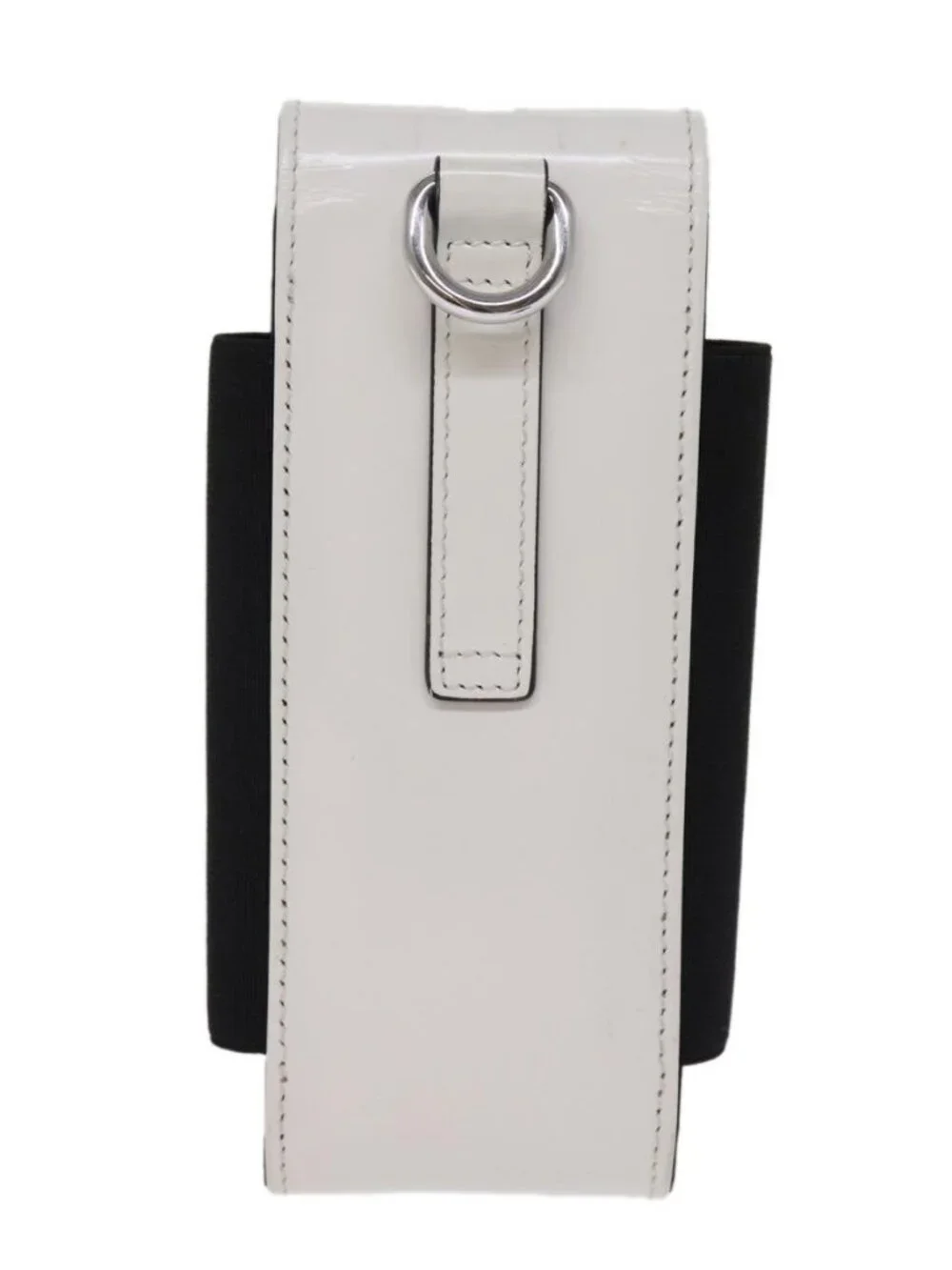 PRADA Cell Phone Case Patent leather White Auth 75214V